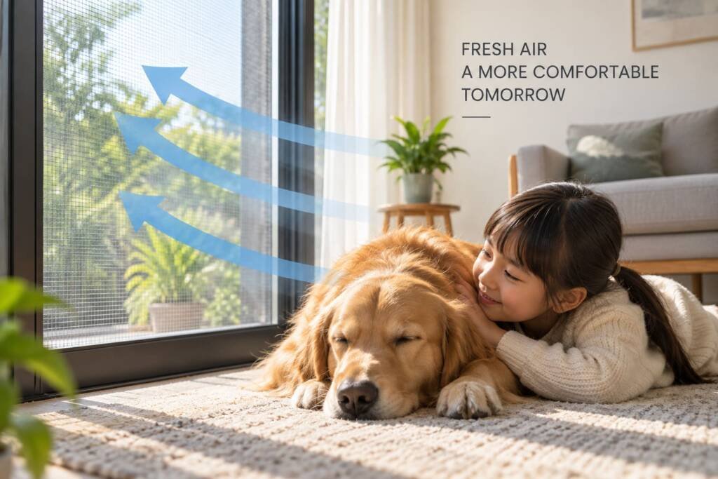 How denser anti-smog / pollen mesh differs from insect mesh
